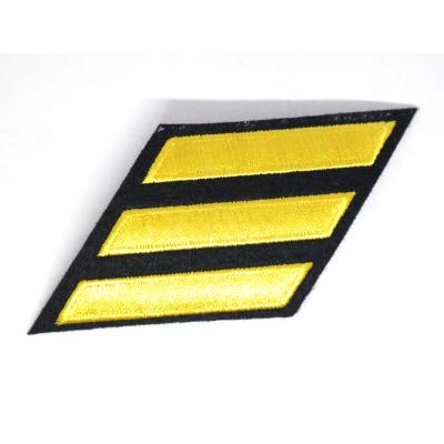 China Accessories Black And Yellow Custom Easy Design Embroidery Patch Wholesale for sale