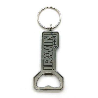 China Promotional Gifts Mini Bottle Opener Keychain Plated Zinc Alloy Antique Nickel for sale