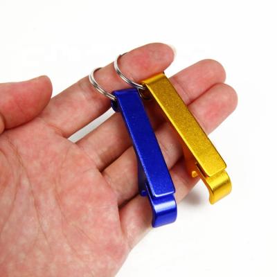 China Promotional Gifts Aluminum Alloy Key Chain Bottle Opener Colorful Ring Laser Custom Logo As Business Promotional Gift for sale