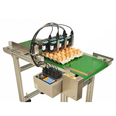 China food & Egg printer drink factory 1-8 lines date/small egg inkjet printer code character/number/logo for sale