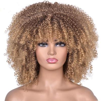 China Net wig headwear wigs small pink curly African curly short female European and American body wave explosive head wig for sale