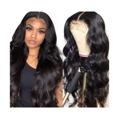 China Slit Front Lace Wig 4*4 Lace Front Wig European and American women's curly hair real long body wave hair wig for sale