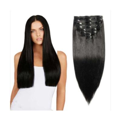 China Silky Straight Clip Wave Hair Eight Piece Real Hair Wig European And American Straight Wig Hair Wig for sale