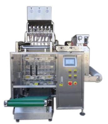 China 8 Lanes Automatic Liquid Packing Machine For  Water / Detergent , 3 / 4 Sides Seal Type for sale