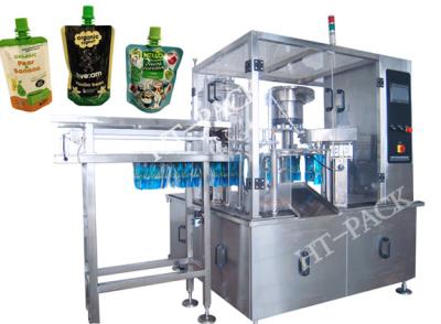 China Jam / Sauce / Milk Liquid Pouch Packing Machine With Injector , Stainless Steel Material for sale