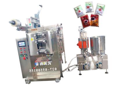 China Multiple Materials Sauce Filling Equipment With PLC Controller , Bright Color for sale