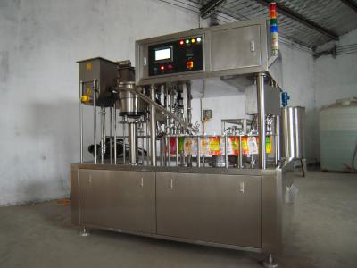 China Spout Pouch Liquid Filling Equipment , Milk / Water Pouch Packing Machine for sale