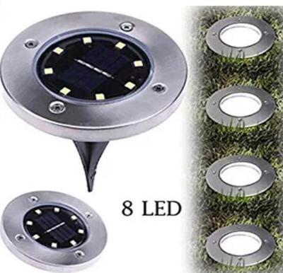 China Outdoor Garden Power Spike Ground Floor Waterproof Lighting 8 Solar LED Garden Lights for sale