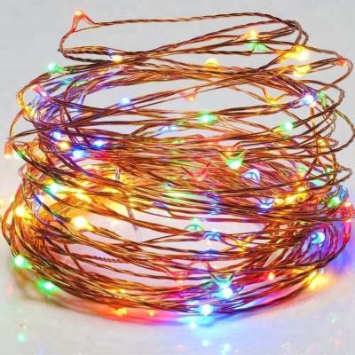 China Home 100 Lights Battery Operated Led Copper Wire LED String Light Waterproof IP20 for sale