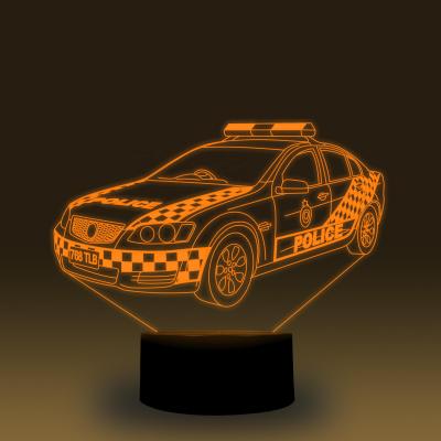 China New Arrival 3 Dimensional Light Indoor Sports Car Bedroom Smart Shape Control Sensor Colorful Illusion Led Night Lights for sale