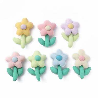 China Accessorieshairpin fabric flowers Toddler Girls Accessories Candy Colored stuffed cotton Handmade flower hairpin accessories for sale