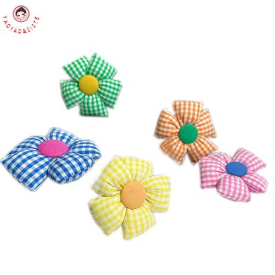 China Handmade flowers for hair accessories Fabric flowers wholesale handmade flowersHair accessories for girls Cotton cloth fabric flowers for sale