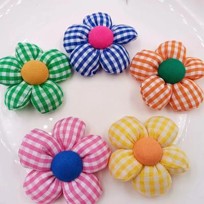 China Handmade flowers for hair accessories Fabric flower wholesale handmade flower pet clothing bow tie flowers Other Hair Accessories for sale