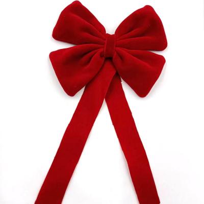 China Bow Christmas Bow for Wreath Red Bla inch Christmas Wreath Bows Red Velvet Wreath Bow for Front Door Decorative for sale