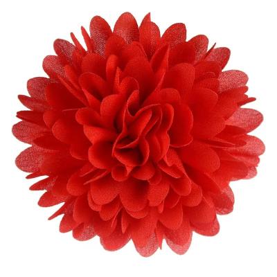 China Small fabric flowers Shoes and hats flower chiffon flower with chrysanthemum fabric three-dimensional flower wholesale for sale