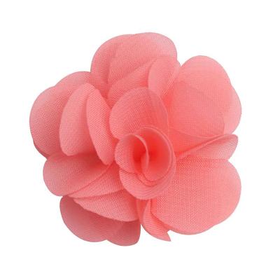 China Small fabric flowers chiffon handmade petal flower diy hair headpiece clothing footwear hat accessories fabric flower for sale