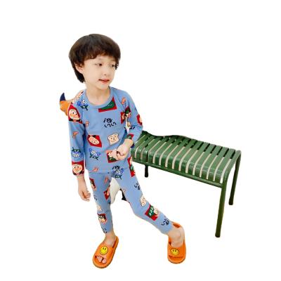 China Casual Children With Fleece Thermal Underwear Set Korean Autumn Clothes New Home Clothing for sale