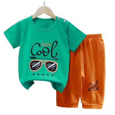 China Breathable Children's Five-Point Pants Suits Summer Short Sleeve T-shirt Clothes For Baby Boys Summer Casual for sale