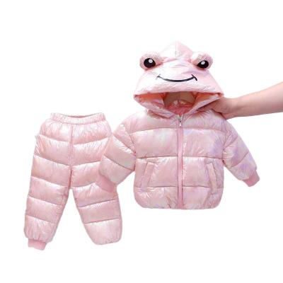 China Fashion Winter Warm Children's Suit Cotton Jacket Cotton Pants Two Piece Interesting Outfit for sale