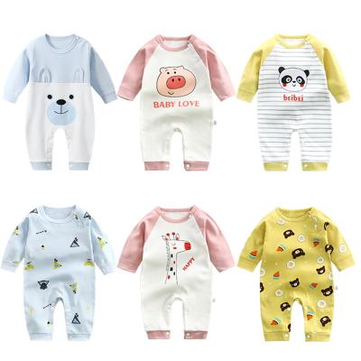 China Best Regular Selling Custom Copy Cotton Boy Rompers Baby Rompers Long Sleeves Unisex Infant Baby Overalls for sale