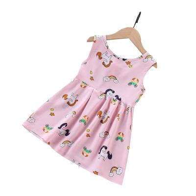 China Breathable new style young girls dresses children's dress sleeveless sleeveless children's skirts for sale