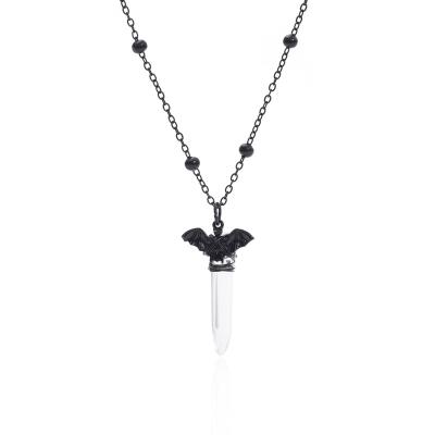 China CLASSIC Quartz Crystal Witchy Necklace, Boho Crystal Accessories Necklace Gothic Festival Wedding Gothic Occult Jewelry for sale