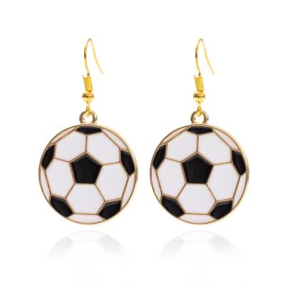 China ZKBKJSPZJB CLASSIC Sport Ball Dangle Earrings Soccer Basketball Rugby Earrings Sport Jewelry For Women Fan Gift for sale