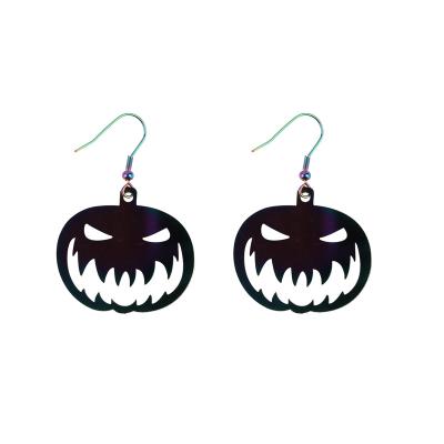 China ZKBKJSPZJB Stainless Steel Neo-Gothic Halloween Earrings Spooky Skull Skeleton Dangle Earrings The Dead Jewelry Halloween Earrings for sale