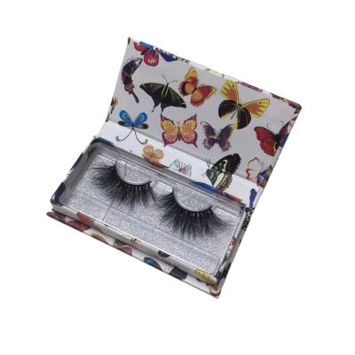 China Recycled Materials Butterfly Wick Box Eyelash Packaging Box Customized Eyelash Storing Box With Logo for sale