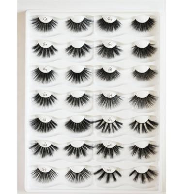 China 25-30 Times Wholesale Box Natural Looking Dramatic Mink Eyelash Long Lashes 25mm Mink False Eyelashes for sale