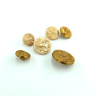 China Other High Quality Portrait Lady Luck Gold Plating Leg Button Metal Buttons For Clothes for sale