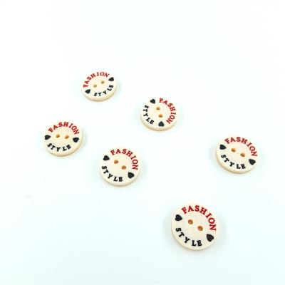 China Other Fashion Style Imitation Wood Buttons 2 Hole Buttons Sewing Resin Buttons For Clothes for sale