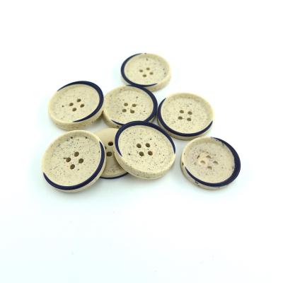 China High Quality Viable Edge Blue Resin Buttons 4 Hole Buttons Sewing Resin Buttons For Clothes for sale