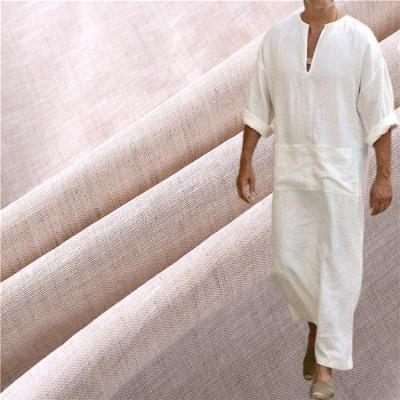 China Sustainable Stock Cotton Linen Blend Lot 55% 45% Cotton Fabric Sustainable Linen Roll For Dress/Towels/Shorts/Apron/Bag for sale