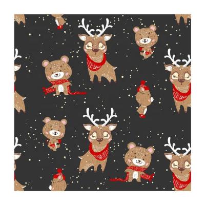 China Eco - Friendly Anti - Static No Moq Custom Print Fabric Digital Printed 100 % Polyester Christmas Fabric for sale