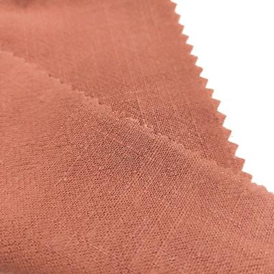 China Viable in stock cheap soft breathable wash stonewashed 9*9 200gsm suit plain dyed pure linen fabric for sale