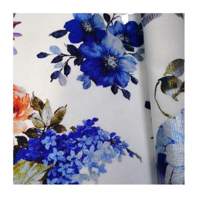 China Beautiful anti-static scuba fabric with 3d digital foil print of floral bursts for sale