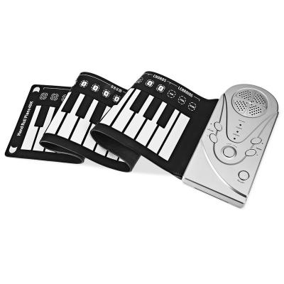 China A key for a mode 49 keys with trumpet hand roll piano portable folding can wind up children learn to practice electronic piano for sale