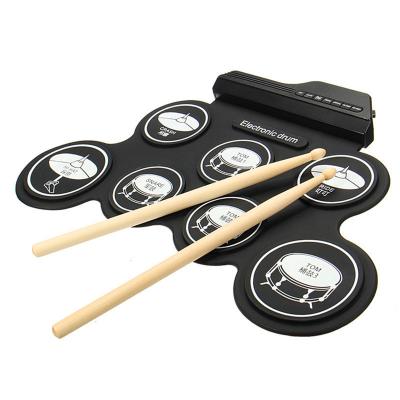 China Hot Sale G-3002 USB Dish Silicone Hand Roll Folding Electronic Drum Traditional Rubber Electronic Portable Drum Set Electronic Drum for sale