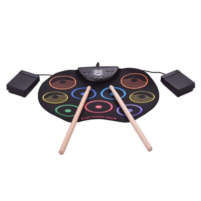 China Drum Head Simulation and Multi - Sensor Type Wholesales Hot Sale G-766 USB Hand Roll Electronic Drum for Beginners Drum Set for sale