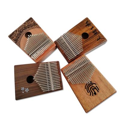 China 17 Key Mahogany Wood All Finger Piano Thumb Kalimba Solid Mahogany Piano For Wholesale for sale