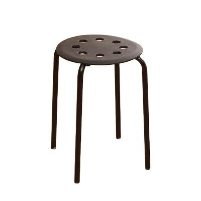 China (Other) home adjustable plastic round stool thickened fashion dining table non-slip single stool for shoe stool for sale