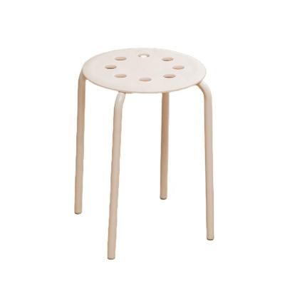 China (Other) small adjustable round plastic stacking stools with metal legs wholesale for sale