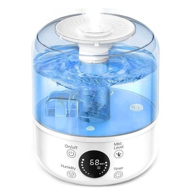 China RV 2.5L Humidifiers for Bedroom Cool Mist Humidifiers for Large Room Ultra Quiet Fill Hygrostat Ultrasonic Humidifier for sale