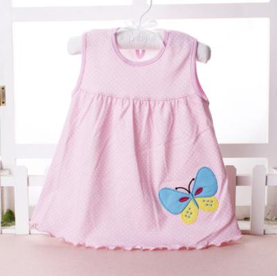 China Factory direct children's skirt cotton breathable girls dress princess dress baby vest sleeveless skirt for sale