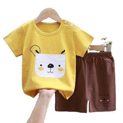 China Anti-wrinkle baby clothes set new summer style baby clothes pajamas set kids high fashion clothes two-piece suit for sale