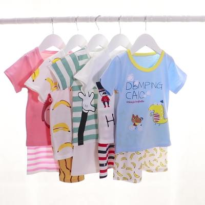 China Anti-wrinkle Baby Clothes Set Cotton Cheap Baby Clothes Two Piece 100% Polyester / Cotton Fabric for sale