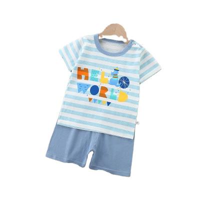 China Anti-wrinkle two-piece children's pajamas good quality and low price shirt kids clothes new style for sale