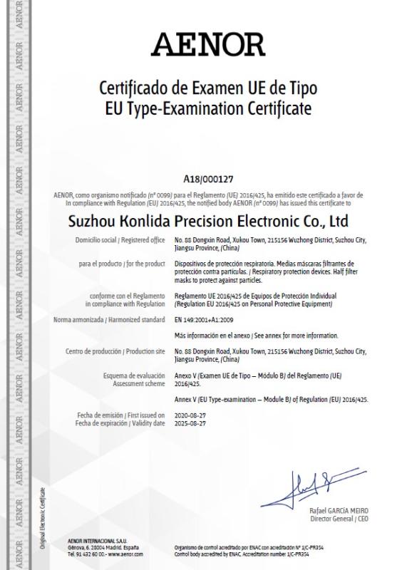 CE - Suzhou Konlida Precision Electronic Co., Ltd.