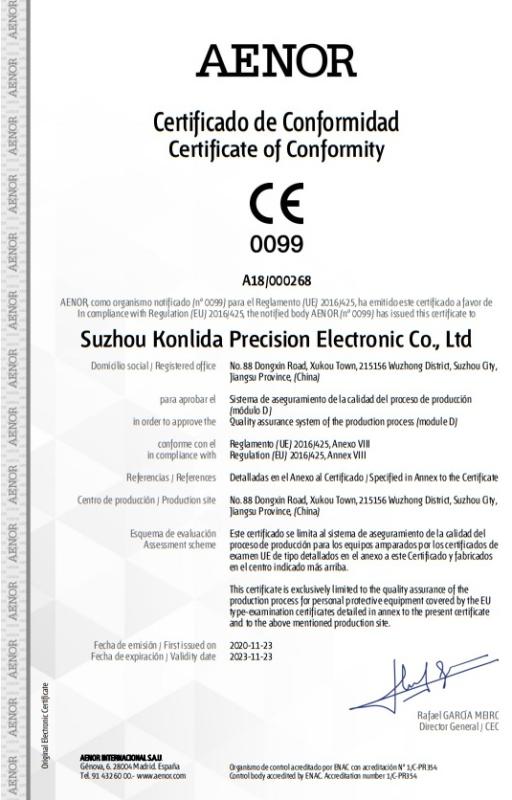 CE - Suzhou Konlida Precision Electronic Co., Ltd.